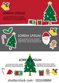 christmas banner set, illustration and vector