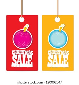 Christmas banner set with ribbon. vector illustration.