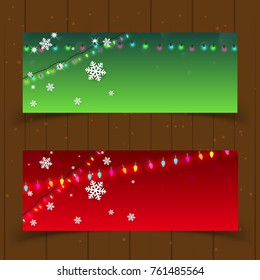 Christmas Banner Set of two Background Vector