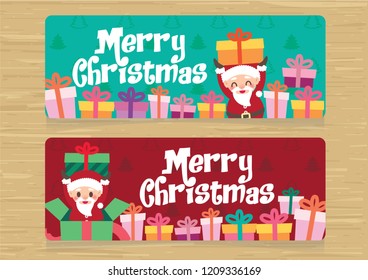 christmas banner set vector