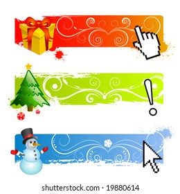 christmas banner set vector