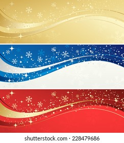 Christmas banner with snowflakes