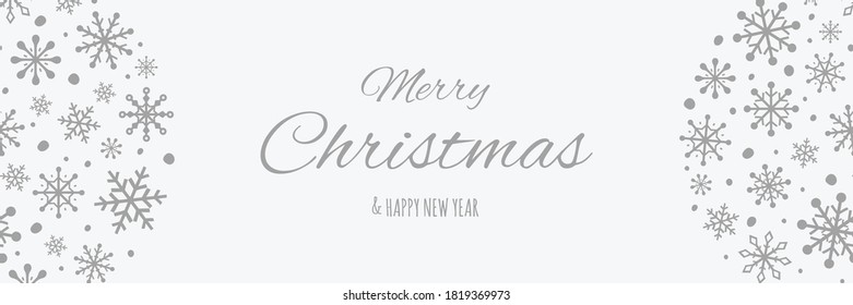 Christmas banner with snowflakes. Xmas decoration. Vector