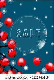 Christmas banner. Special offer discount. Vector illustration
