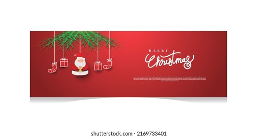 Christmas banner template design concept background