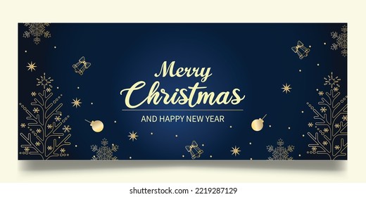 Christmas banner template and new year