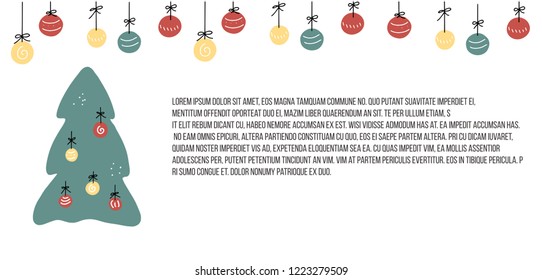 Christmas banner and tree