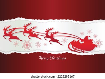 christmas banner vector design christmas elements on red background