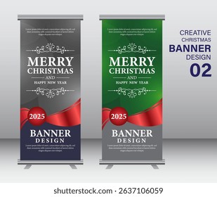 Christmas banner vector design set 02