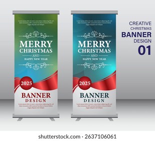 Christmas banner vector design set 01