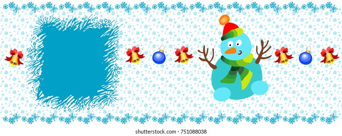 Christmas banner, vector template.