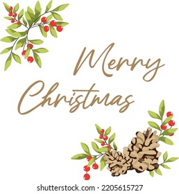 Christmas Banner water color sign