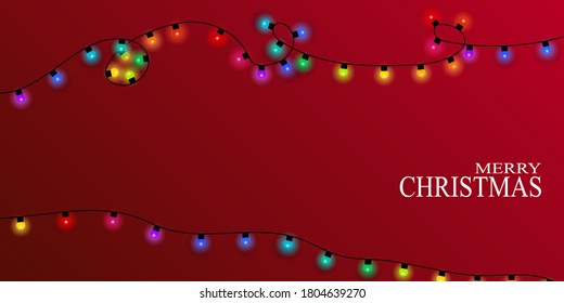 Christmas banner. Winter background. Merry Christmas greeting card or poster. Vector illustration