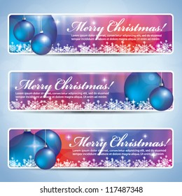 Weihnachtsbanner mit Weihnachtsbällen