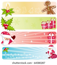 Christmas banners collection. Vector illustration.