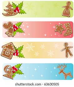 Christmas banners collections. Vector illustration.