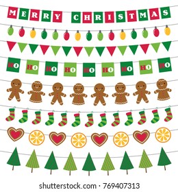 Christmas banners and decoration vector set