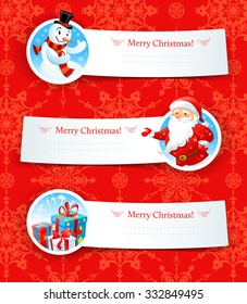 Christmas banners. Design for card, banner, invitation, leaflet and so on.