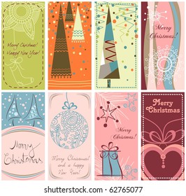 Christmas banners in different styles