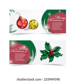 Christmas banners. hand drawn vector design