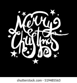 Christmas banners. Merry Christmas handwritten calligraphy font. Christmas card. Merry Christmas hand written font.