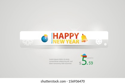 Christmas banners and navigation elements. Vector illustration