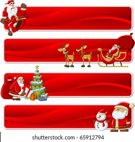 Christmas banners with Santa-Claus