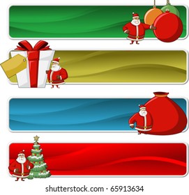 Christmas banners with Santa-Claus