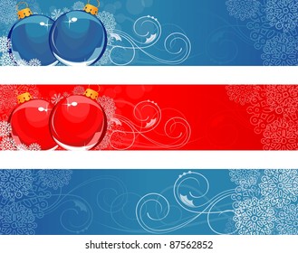 Christmas banners set