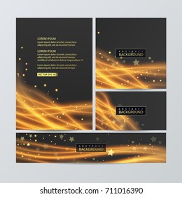 Christmas banners set on wood substrate. Vector eps 10
