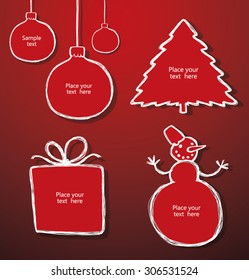 Weihnachtsbanner-Set, Vektorgrafik