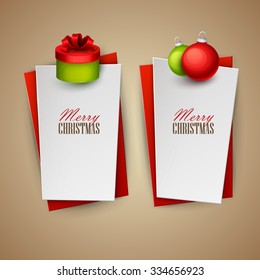 Christmas banners set. Vector illustration.