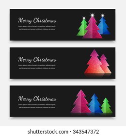Christmas banners set,vector