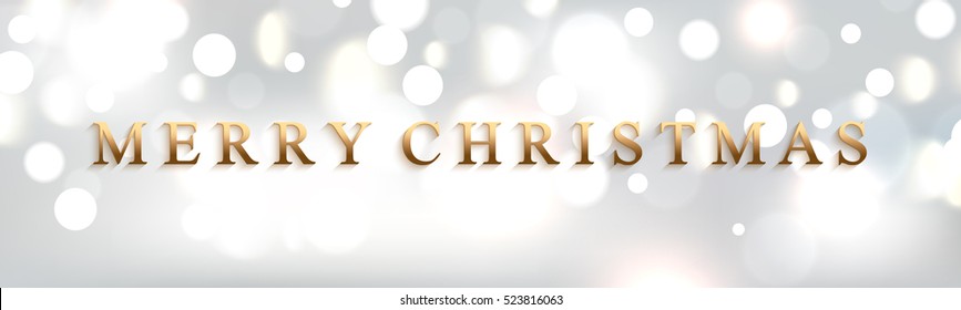 Christmas banners with silver bokeh for signage, shops and websites header
