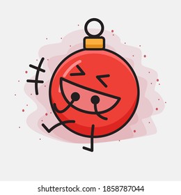 Christmas Bauble Ball Cute Vector Character Illustration