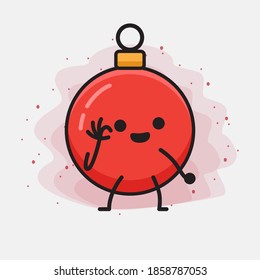 Ilustración del carácter vectorial de la bola en baudible de Navidad