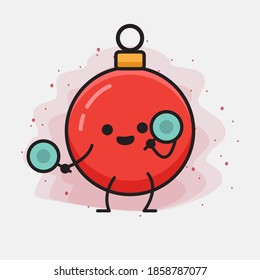 Ilustración del carácter vectorial de la bola en baudible de Navidad