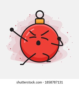 Christmas Bauble Ball Cute Vector Character Illustration
