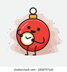 Christmas Bauble Ball Cute Vector Character Illustration