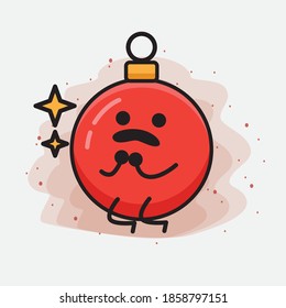Ilustración del carácter vectorial de la bola en baudible de Navidad