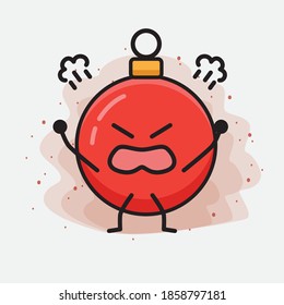 Ilustración del carácter vectorial de la bola en baudible de Navidad