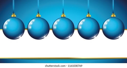christmas bauble blue colored vector illustration EPS10