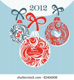 Christmas bauble card