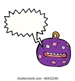christmas bauble cartoon character
