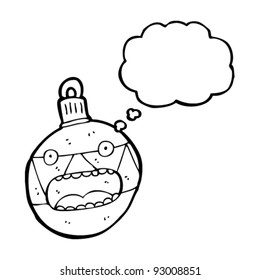 christmas bauble cartoon character