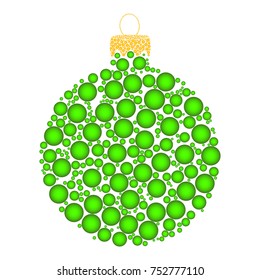 christmas bauble dotted vector design  isolated on white background