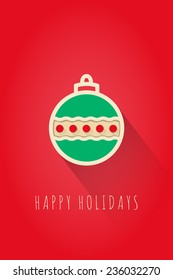 Christmas bauble - flat vector design