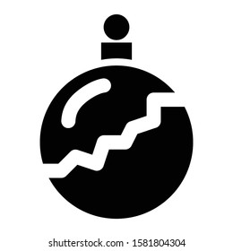 christmas bauble icon glyph vector design