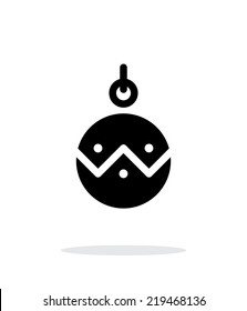 Christmas bauble icon on white background. Vector illustration.