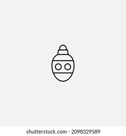 Christmas bauble icon sign vector,Symbol, logo illustration for web and mobile